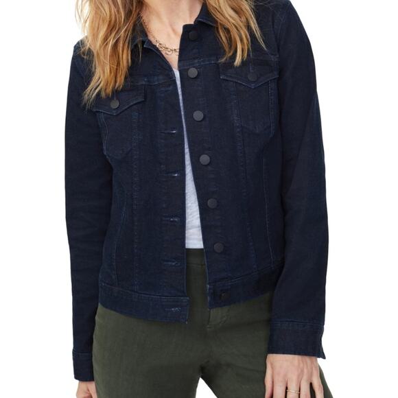 MSRP $98 NYDJ Small Collared Dark Rinse Demin Jacket - Picture 1 of 9